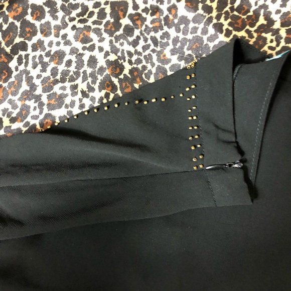 2 / $10 Dina Be Black Gold Beaded Skater Cut Skirt - Picture 8 of 10